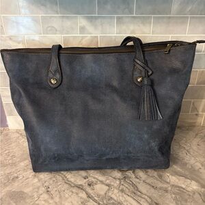 Patricia Nash dark denim Viotti tote